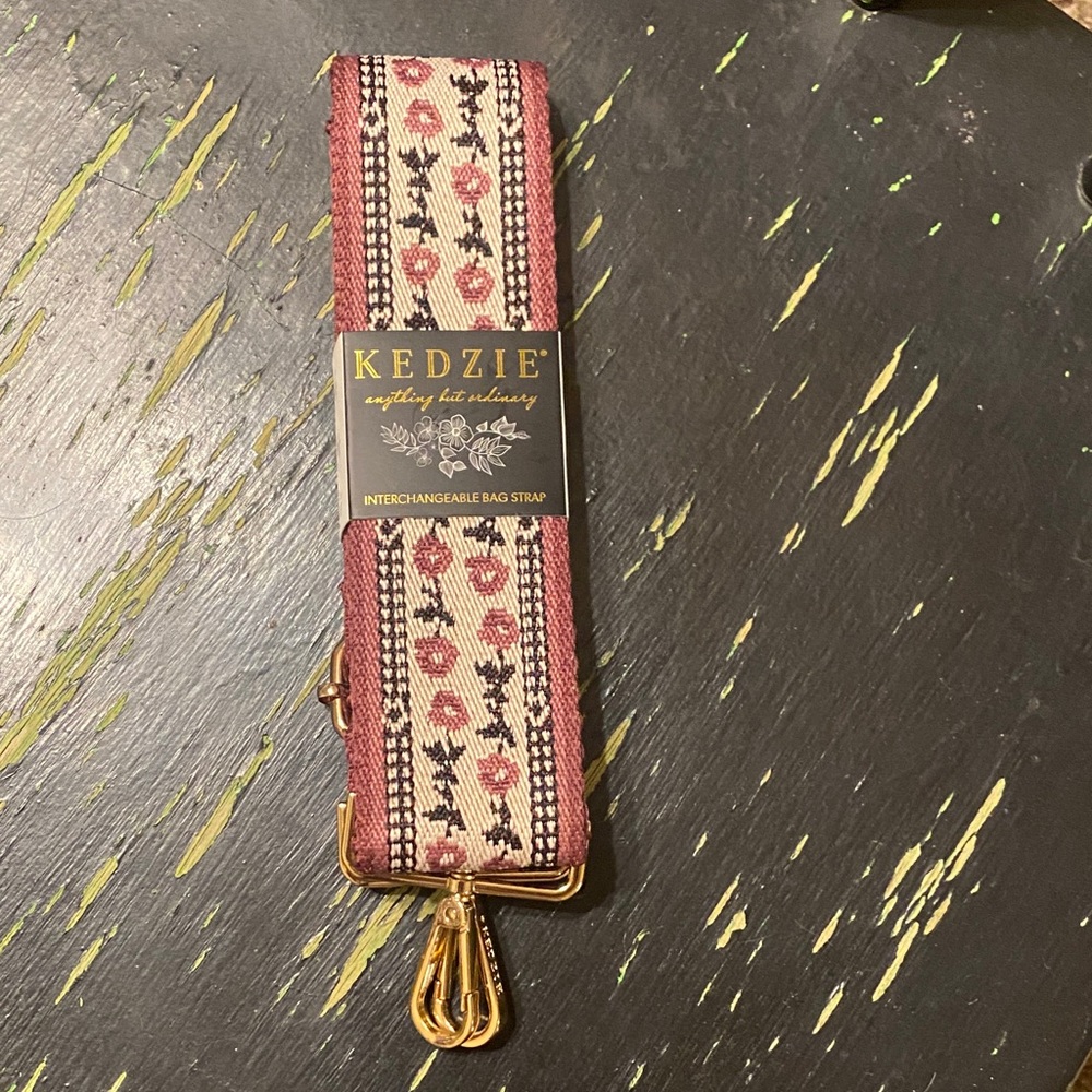 Interchangeable Bag Strap - Mauve and Cream